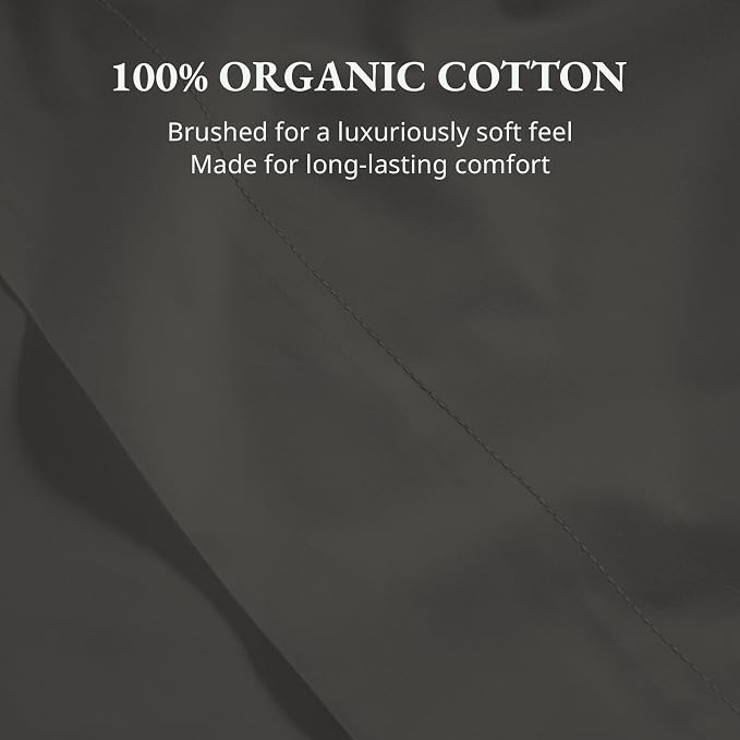 Lane Linen 100% Organic Cotton Full Size Flat Sheet Only - Image 5
