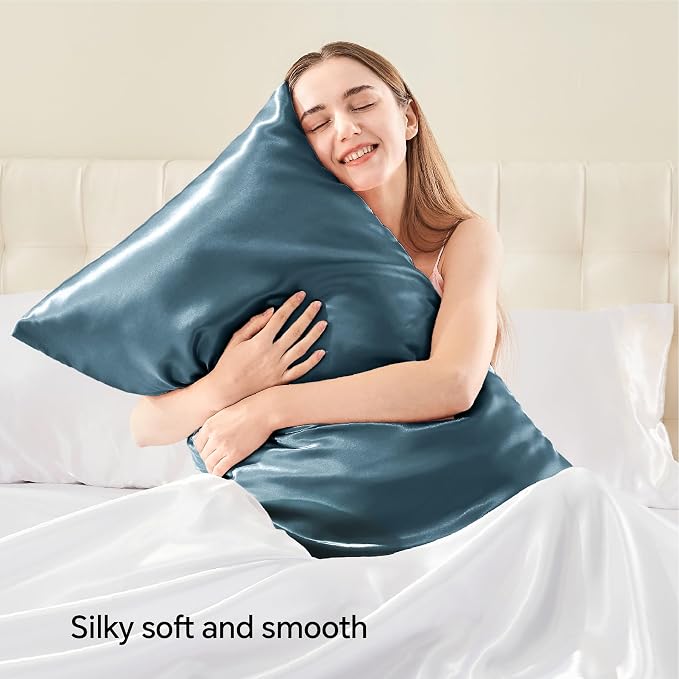 BEDELITE Satin Pillowcase with Zipper, Super Soft and Cooling Similar to Silk - Image 2