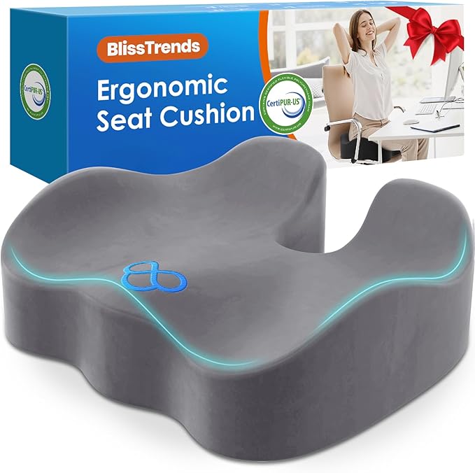 BlissTrends Seat Cushion, Thick Memory Foam Cushions by BlissTrends
