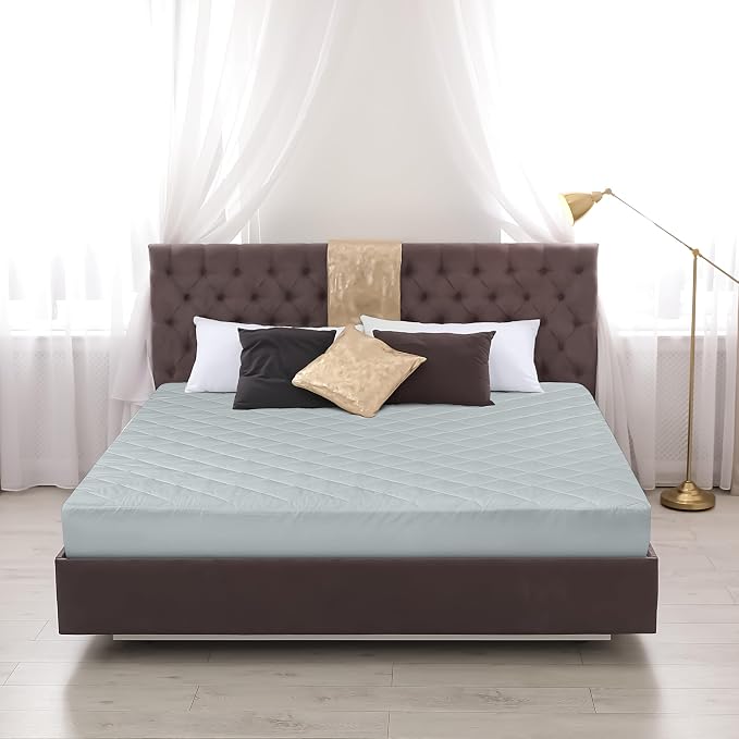 Utopia Bedding Quilted Fitted Mattress Pad, Queen Size, Elastic Fitted Mattress - Image 7