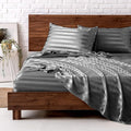 MR&HM Satin Bed Sheets, King Size Sheets Set by MRHM