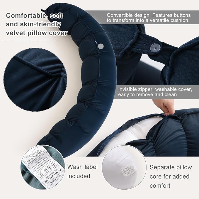 Peallow – Long Round Body Pillow - Image 4