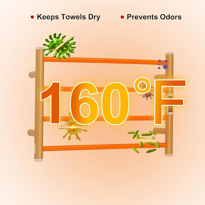 Electric Towel Warmer Rack, Heating Towel Warmer, Timer & Temperature Control - Image 4