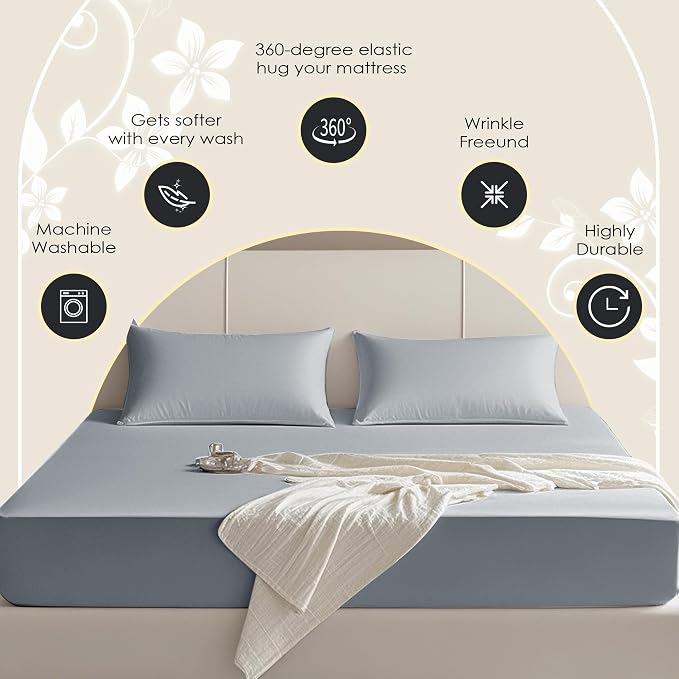 FreshCulture Queen Fitted Sheet Only – Premium Hotel-Quality Fitted Sheet - Image 4