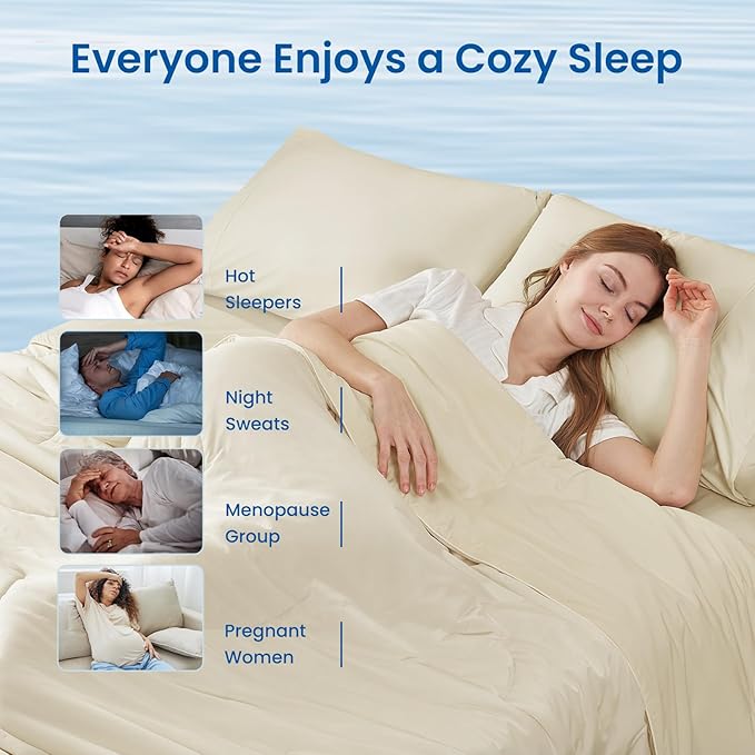 Cozy Bliss Cooling Comforter King Size, Reversible Lightweight Cooling Blankets - Image 4