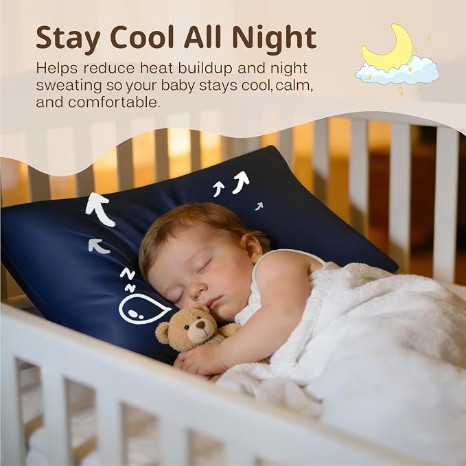 MR&HM Breathable Toddler Pillowcase 13"x18" Travel Pillow Case Set of 2 - Image 5