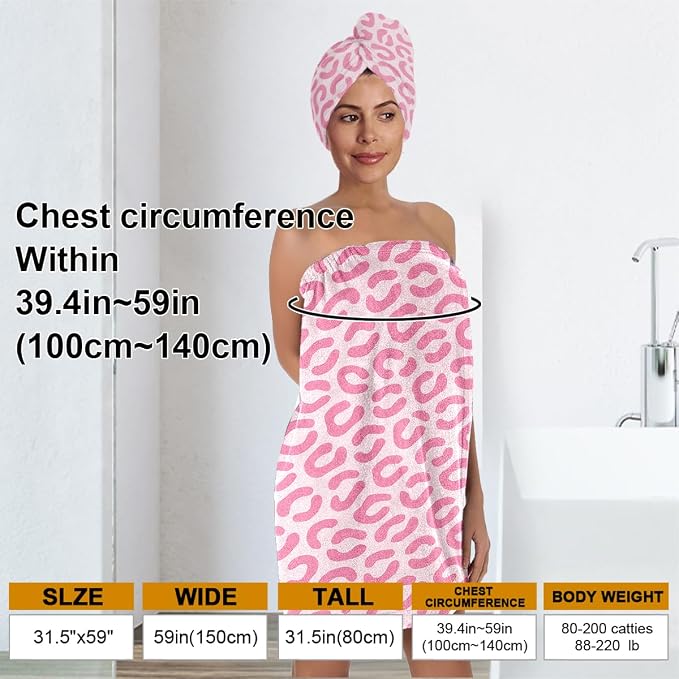 Pink Leopard Print Towel Wrap Skirt - Image 3
