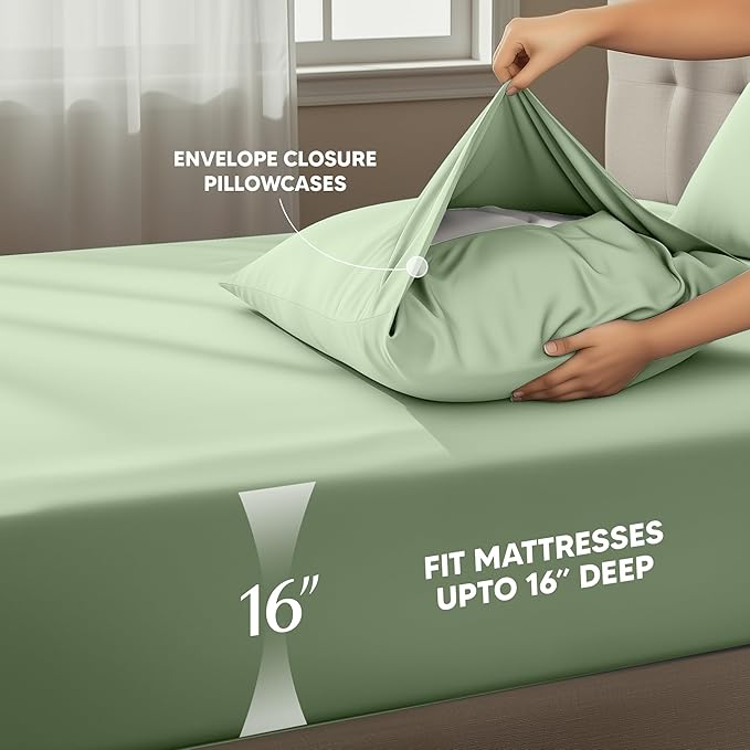Utopia Bedding Full Sheet Set – 4 Piece Bed Sheets - Image 4