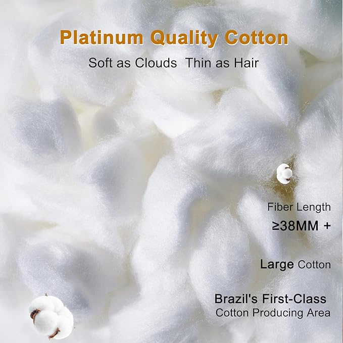 YOUR MOON Fluffy Support Bed Pillow King Size, Super Soft Premium Down - Image 4