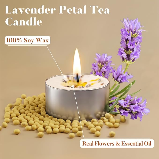 48 Pack Lavender Scented Tealight Candles - Image 2