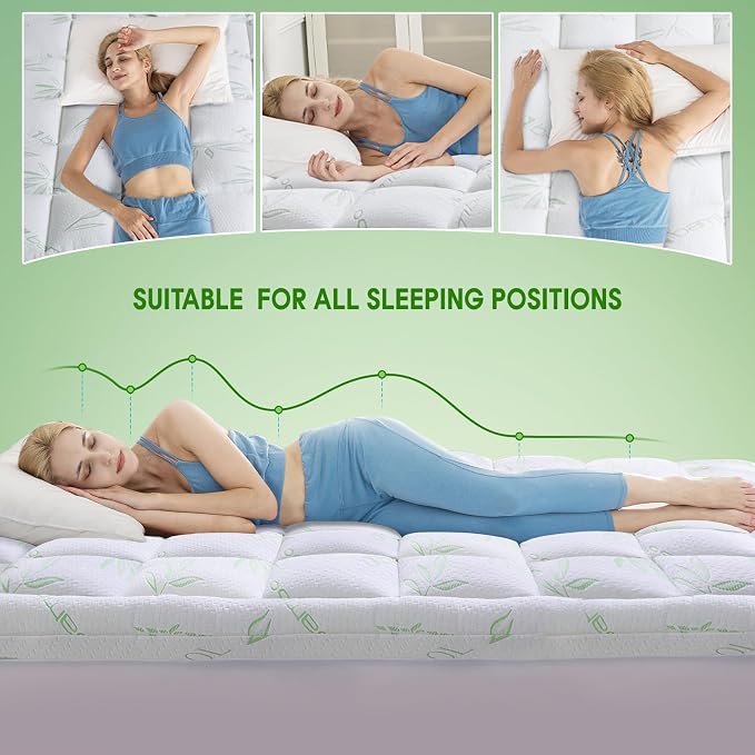 WhatsBedding Twin Mattress Topper, Soft Pillow Top Mattress Topper - Image 6