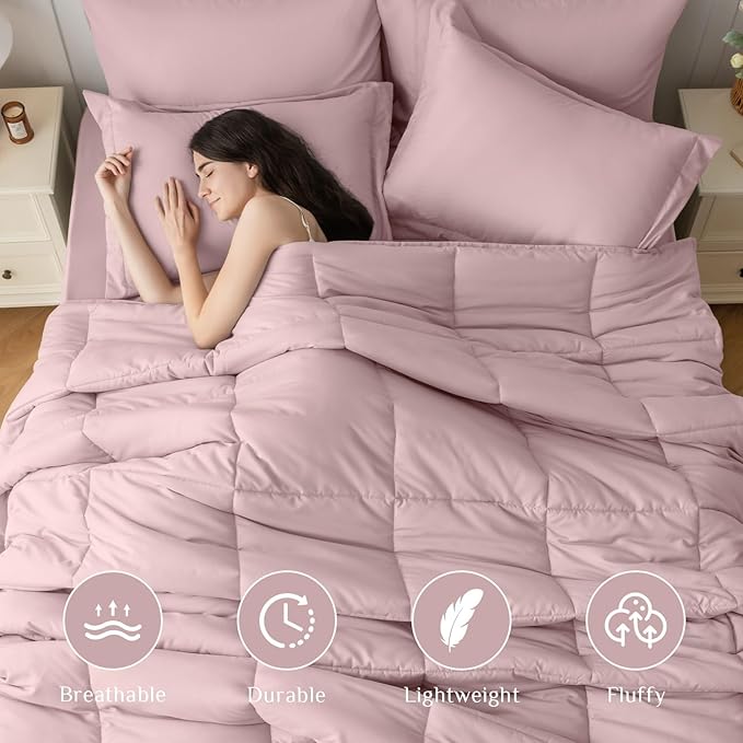 JOLLYVOGUE King Comforter Set, Ultra-Soft Bed in a Bag King Size 7 Pieces - Image 2