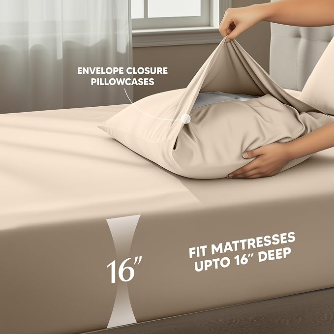 Utopia Bedding Queen Size Sheet Set – 4 Piece Bed Sheets, Soft and Breathable - Image 4