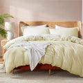 Nestl Vanilla Yellow California King Duvet Cover Sets by Nestl