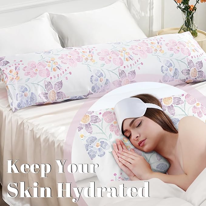 EXQ Home Satin Pillowcase for Hair and Skin Body- Multicolor Printed Flower - Image 4