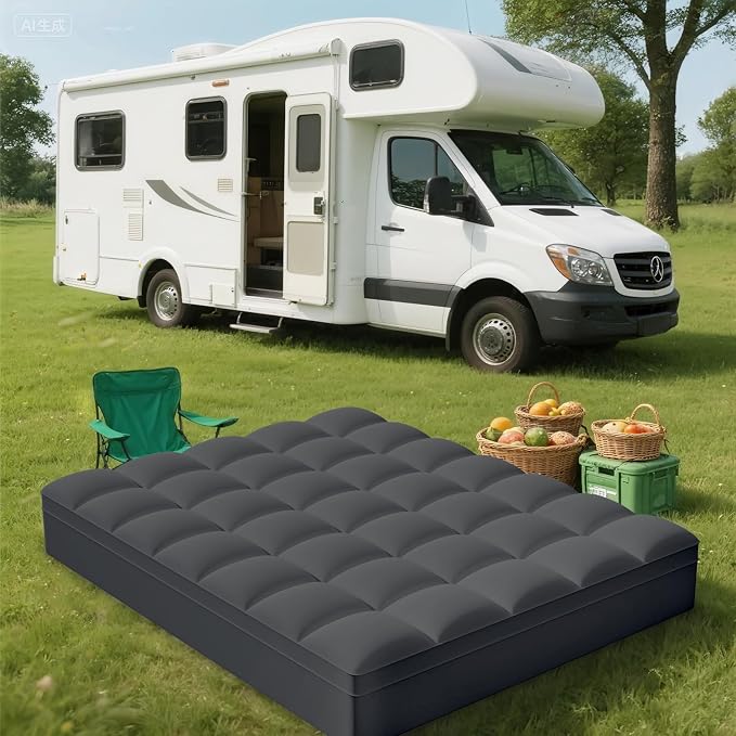 ELEMUSE RV Short Queen Grey Mattress Topper - Image 3