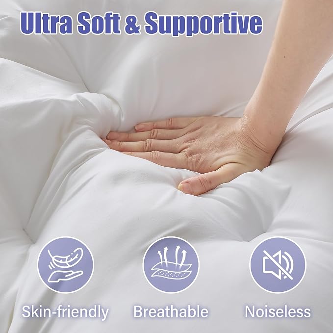 WhatsBedding 4 Inch Memory Foam Mattress Topper Full - Image 2