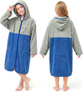 Hiturbo Kids Bath Towel Hoodie: Zipper Surf Poncho Long Sleeve Quick Dry by HiTurbo--MakeDivingEasy