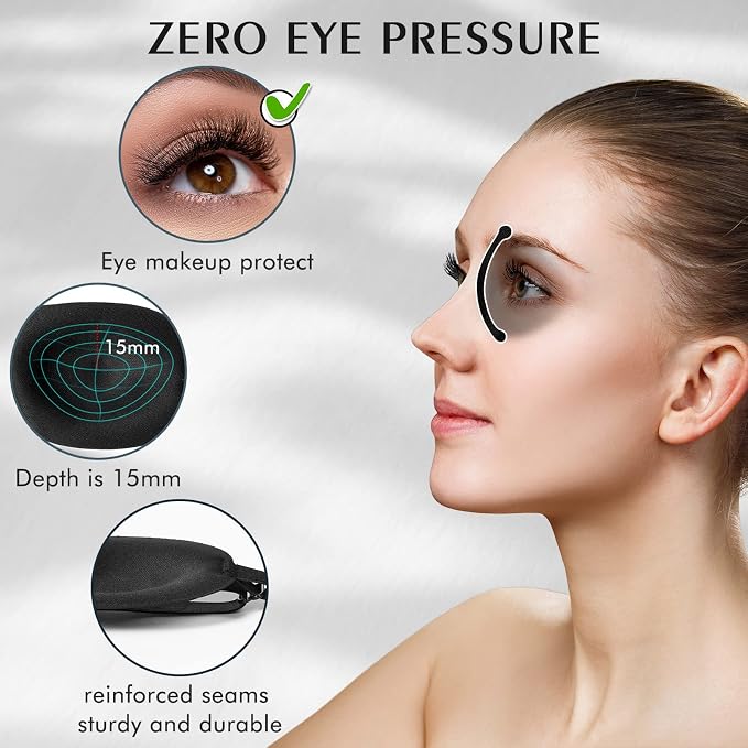 Bonuci 12 Pack Sleep Mask Blackout 3D Eye Mask - Image 4