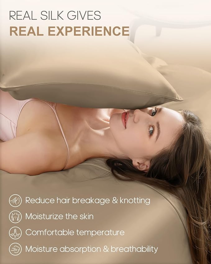THXSILK Set of 2 Silk Pillowcase - Image 3