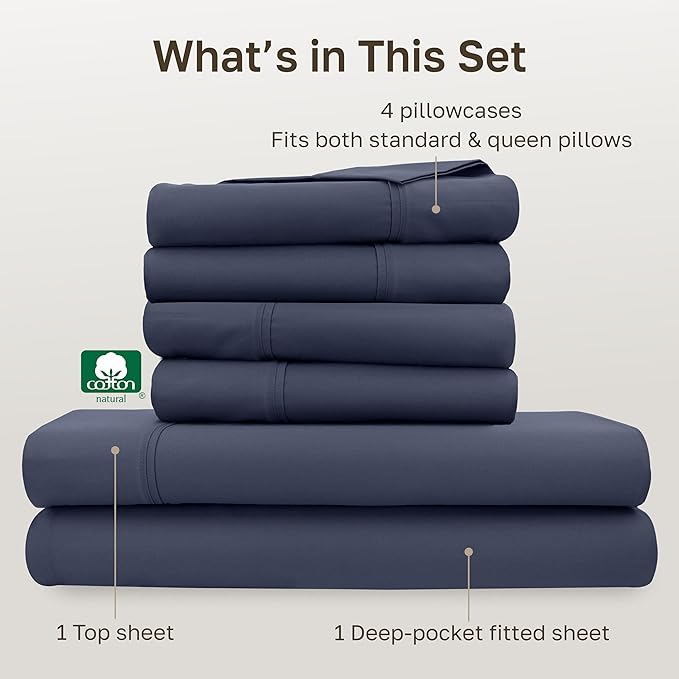 California Design Den 6-Pc Queen Size Sheet Set - Image 4