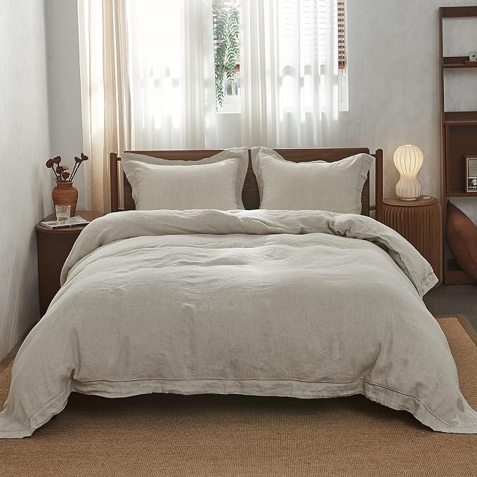 Simple&Opulence 100% Washed Linen Duvet Cover - Image 3