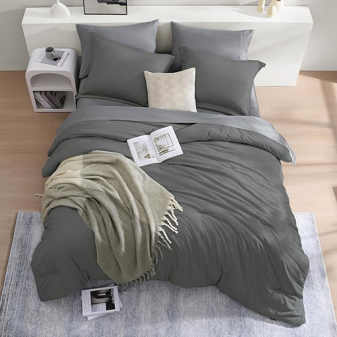 WRENSONGE Full Size Comforter Sets- 7 Pieces Soft Bed in a Bag - Image 4