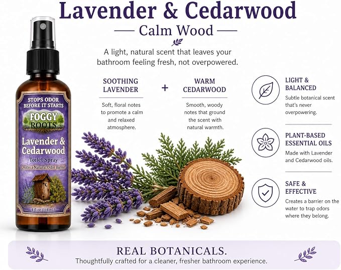 Lavender & Cedarwood Toilet Spray — Stops Odor Before It Starts, Pre-Poop - Image 5