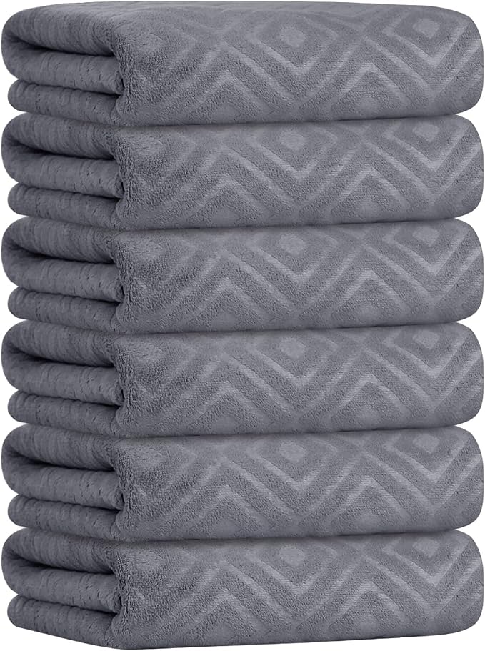 JML Bath Towel, Microfiber Bath Towels Set 6 Pack by JML