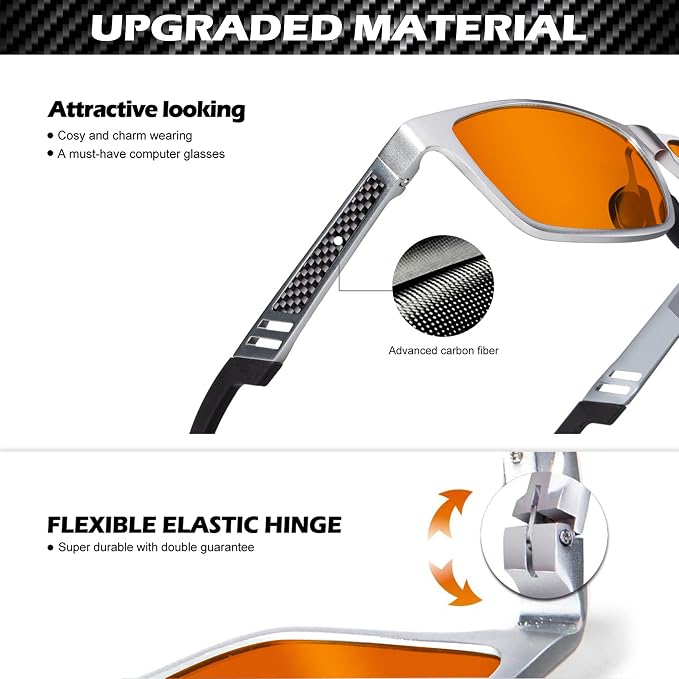 ANYLUV Blue Light Blocking Glasses Men Computer Gaming Glasses Lightweight - Image 3