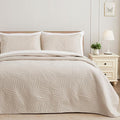 Exclusivo Mezcla Queen Quilt Bedding Set, Lightweight Brich Beige Quilts Queen by ExclusivoMezcla