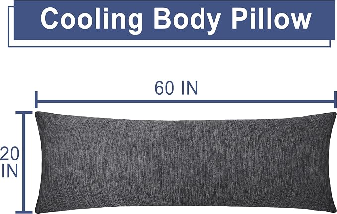 DWCN Cooling Body Pillow for Adults, 20x60 Inch Grey - Image 7