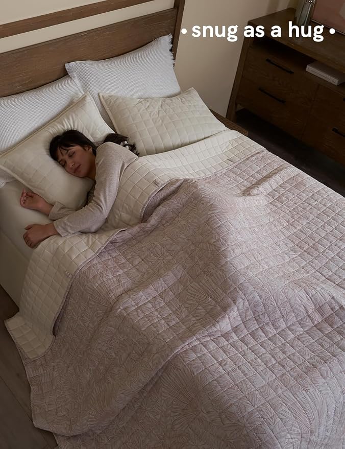 YnM 17lbs Weighted Blanket for Adults, Linen Heavy Bed Throw Blanket - Image 3