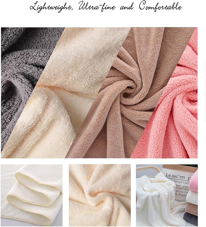 Lumimi Towels 4 Pack Soft Microfiber Bath Towel Set Salon Gym Yoga Travel Very - Image 5