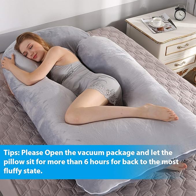 Victostar Pregnancy Pillow, 57 inches U Shaped Maternity Pillow - Image 6