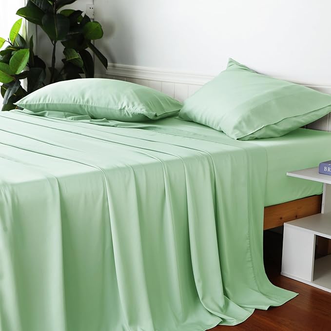 Bamboo Viscose Flat Sheets Only, Sateen Weave Twin Size Flat Sheet Only - Image 5