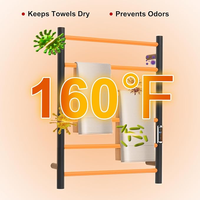 Heated Towel Racks for Bathroom, Wall Mounted Electric Towel Warmer Racks - Image 3