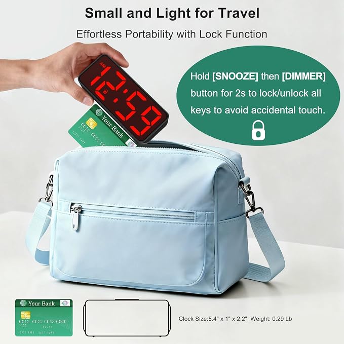 Peakeep Small Battery Powered Digital Alarm Clocks - Image 2