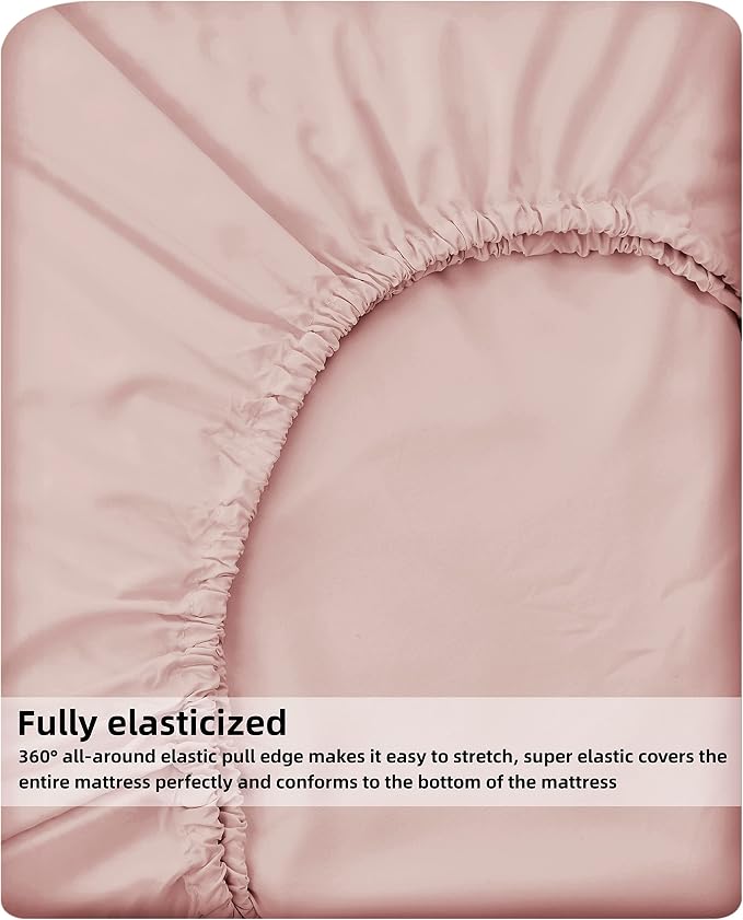 HBHLFZ Twin XL Fitted Sheet Only, Soft Breathable Bottom Sheet - Image 5