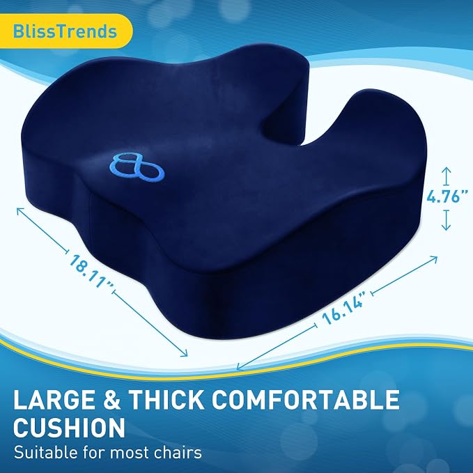 BlissTrends Seat Cushion, Thick Memory Foam Cushions - Image 2