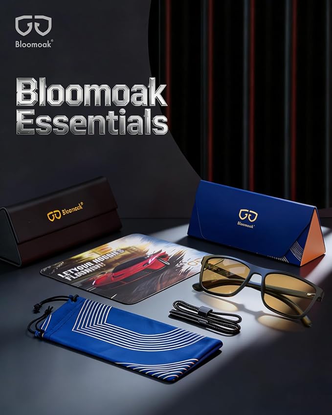 Bloomoak 100% Red Lens Blue Green Light Blocking Glasses- Dual AR Coatings - Image 7