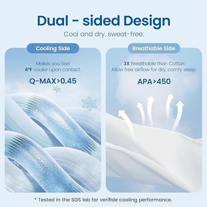 Cozy Bliss Cooling Comforter Twin Size, Reversible Lightweight Cooling Blankets - Image 4