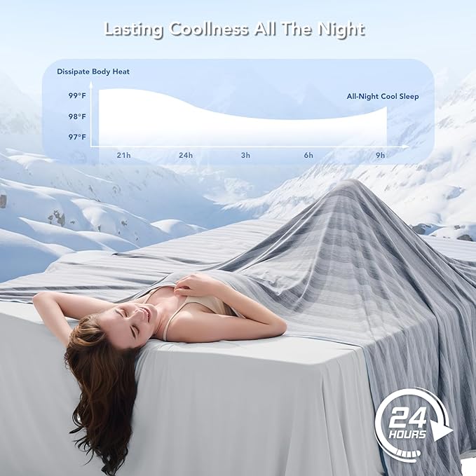 GOHERO Cooling Blanket for Couples- 60"x90" Summer Cooling Throw Blanket for - Image 3