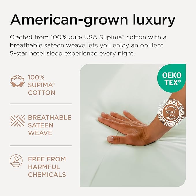 Threadmill Queen Sheet Set | 800 Thread Count Queen Bed Sheets - Image 3