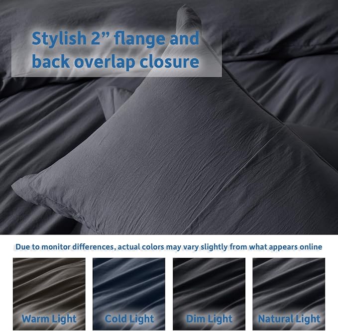 Nestl Dark Grey Duvet Cover Full Size - Image 8