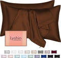 Silk Pillow Cases 2 Pack Queen Size by LYSHINSILKPILLOWCASES