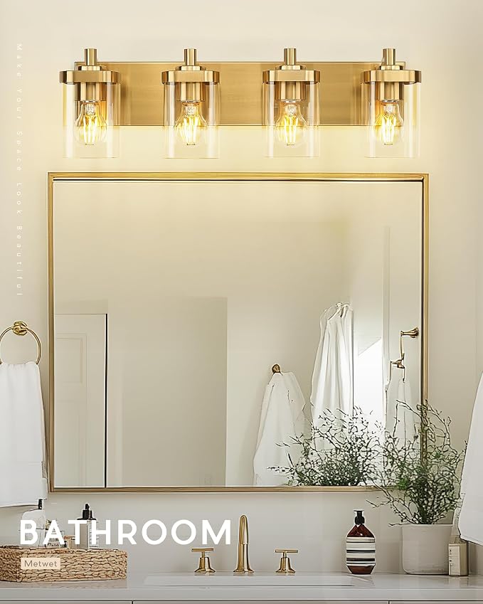 Bathroom Light Fixtures, 4-Light Modern Wall Sconces - Image 4