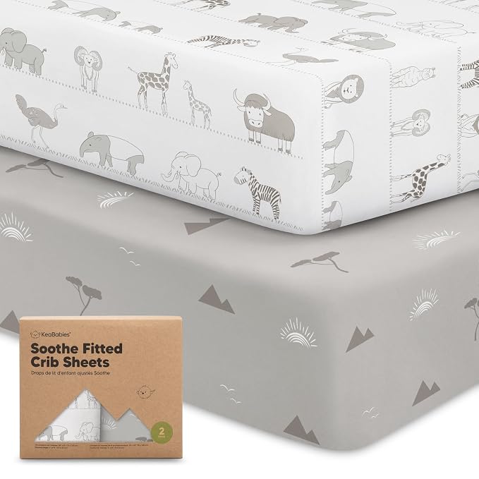 KeaBabies 2-Pack Organic Crib Sheets by KeaBabies
