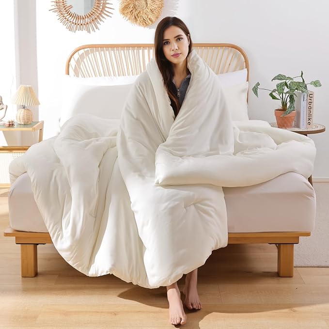 ROSGONIA Ivory Twin/Twin XL Comforter Set - Image 4