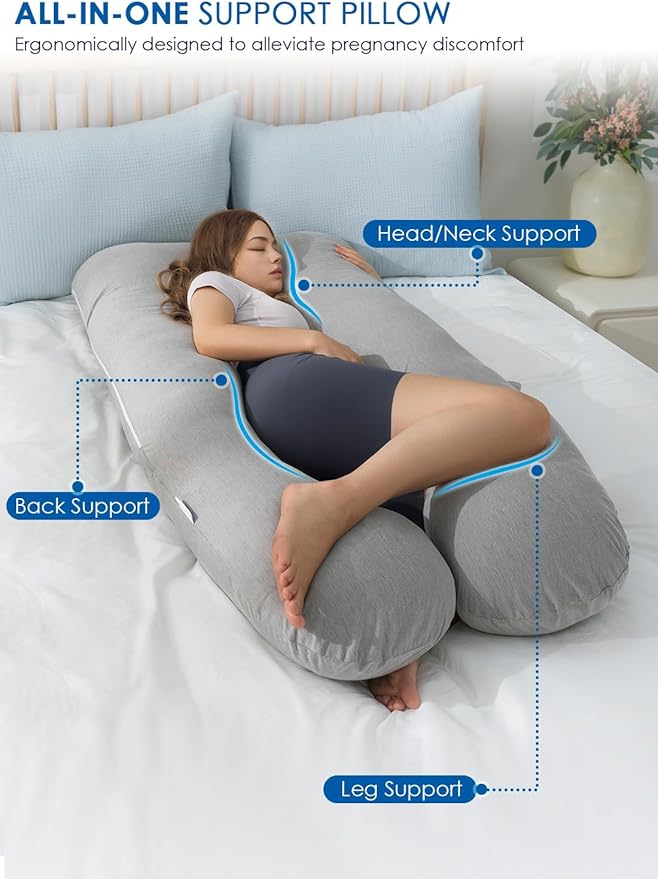 QUEEN ROSE Pregnancy Pillows, Cooling Maternity Pillow - Image 3